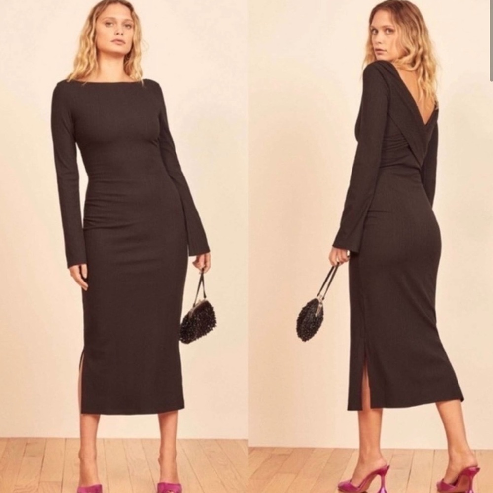 Reformation Nessa Ribbed Long Sleeve B394
